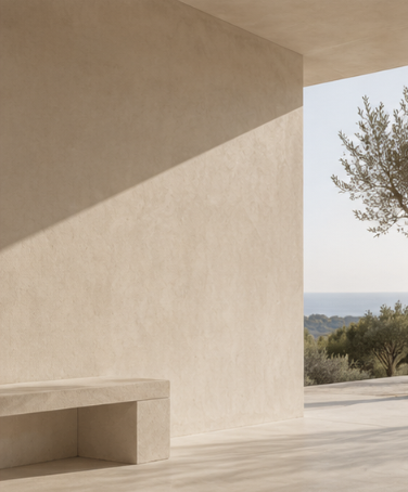 Arquitectura revestida con acabado mineral Limecoat