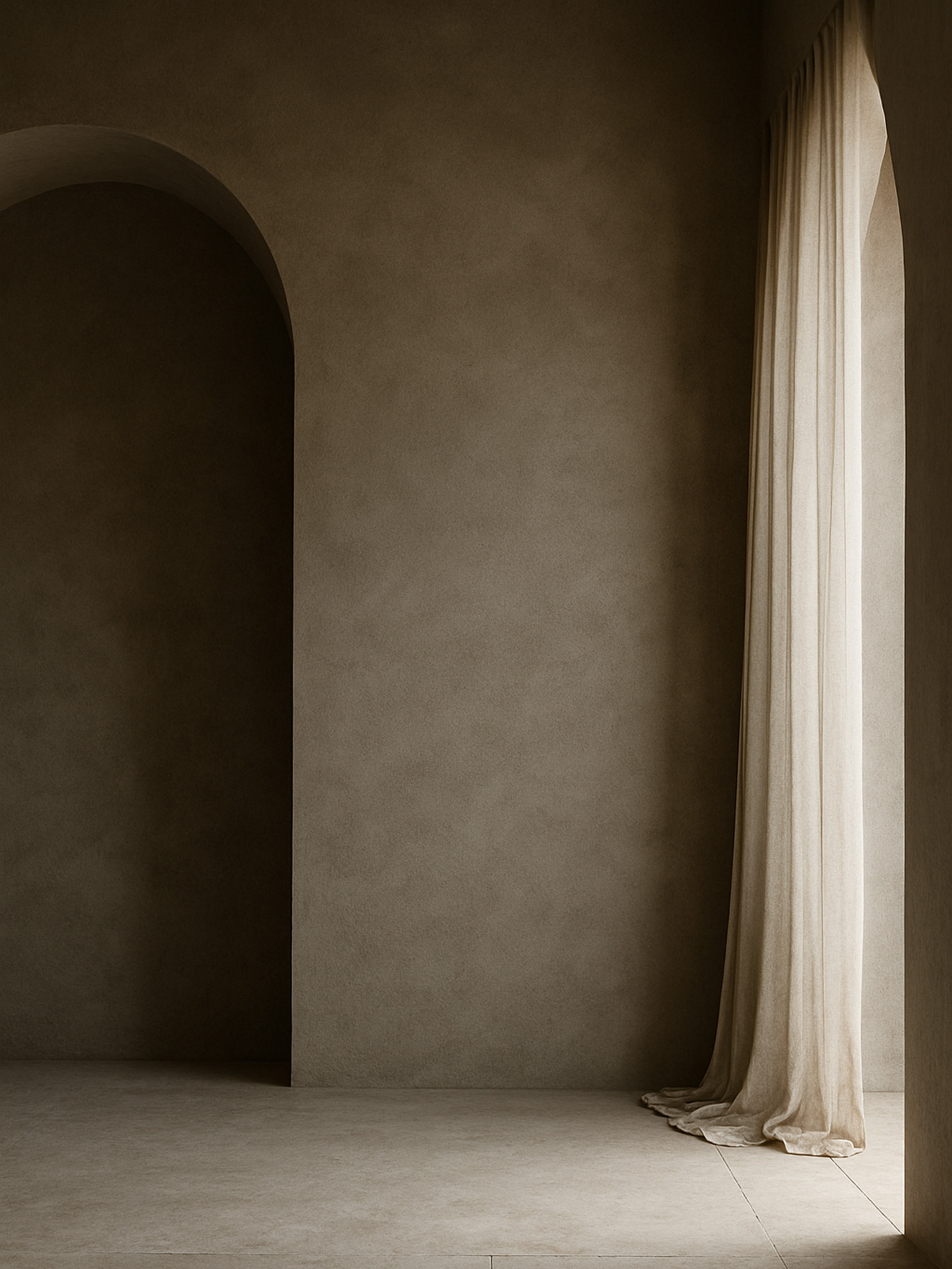 Wall finished in Limestucco Piedra 60.